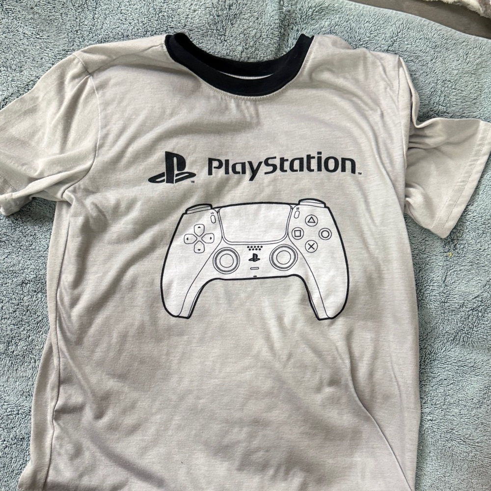 Sony White T-Shirt with Controller Graphic